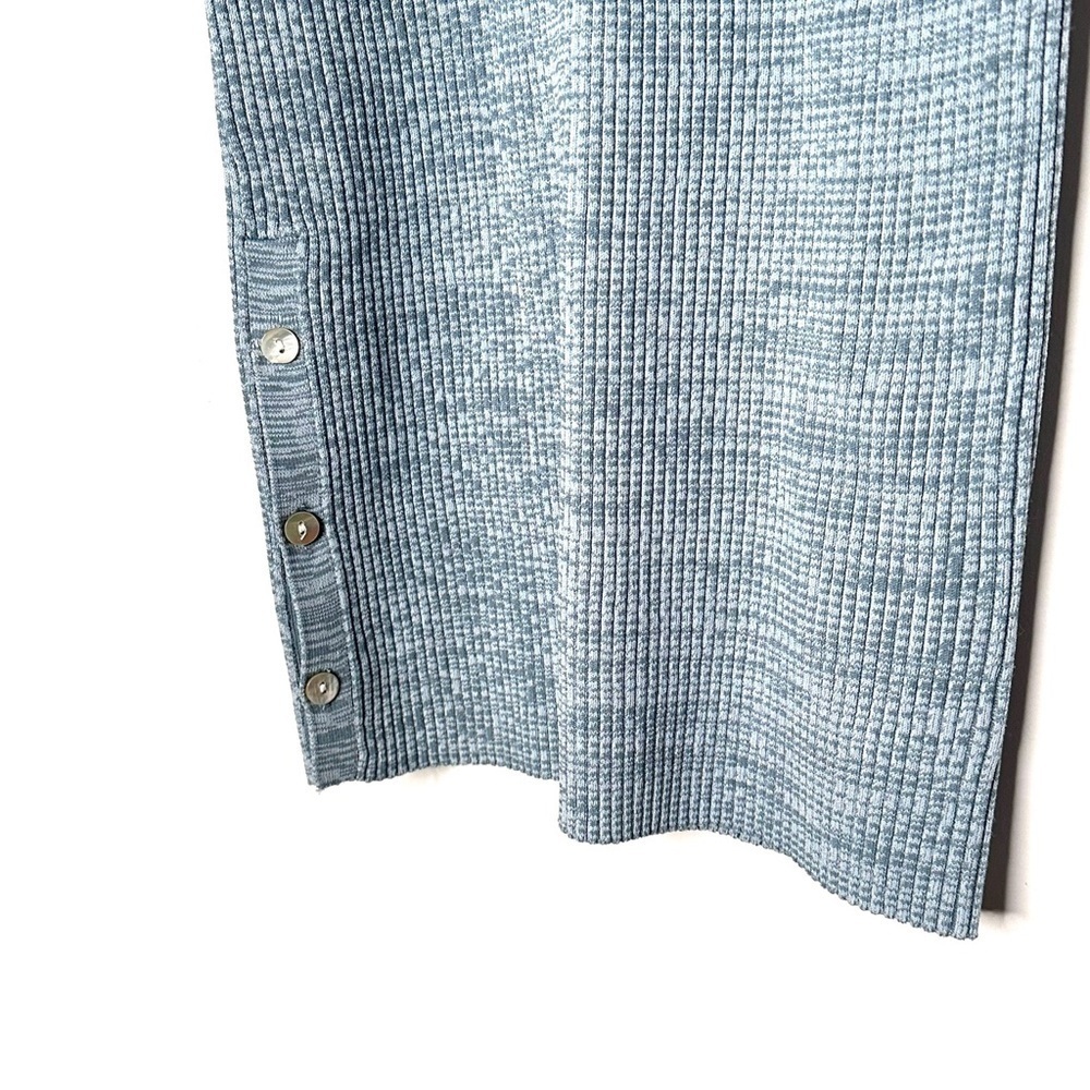 Le Ore Rimini Racerback Ribbed Knit Mini Dress Sea/Chambray M - Picture 4 of 6